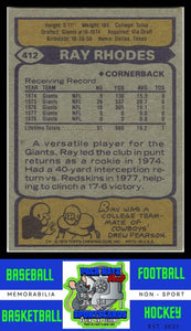 1979 Topps #412 Ray Rhodes VG+