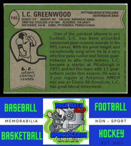 1978 Topps #145 L.C. Greenwood VG+