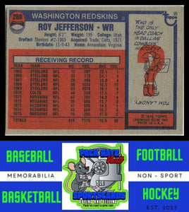 1976 Topps #289 Roy Jefferson VG+