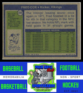 1972 Topps #194 Fred Cox VG+