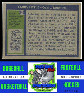 1972 Topps #240 Larry Little VG+