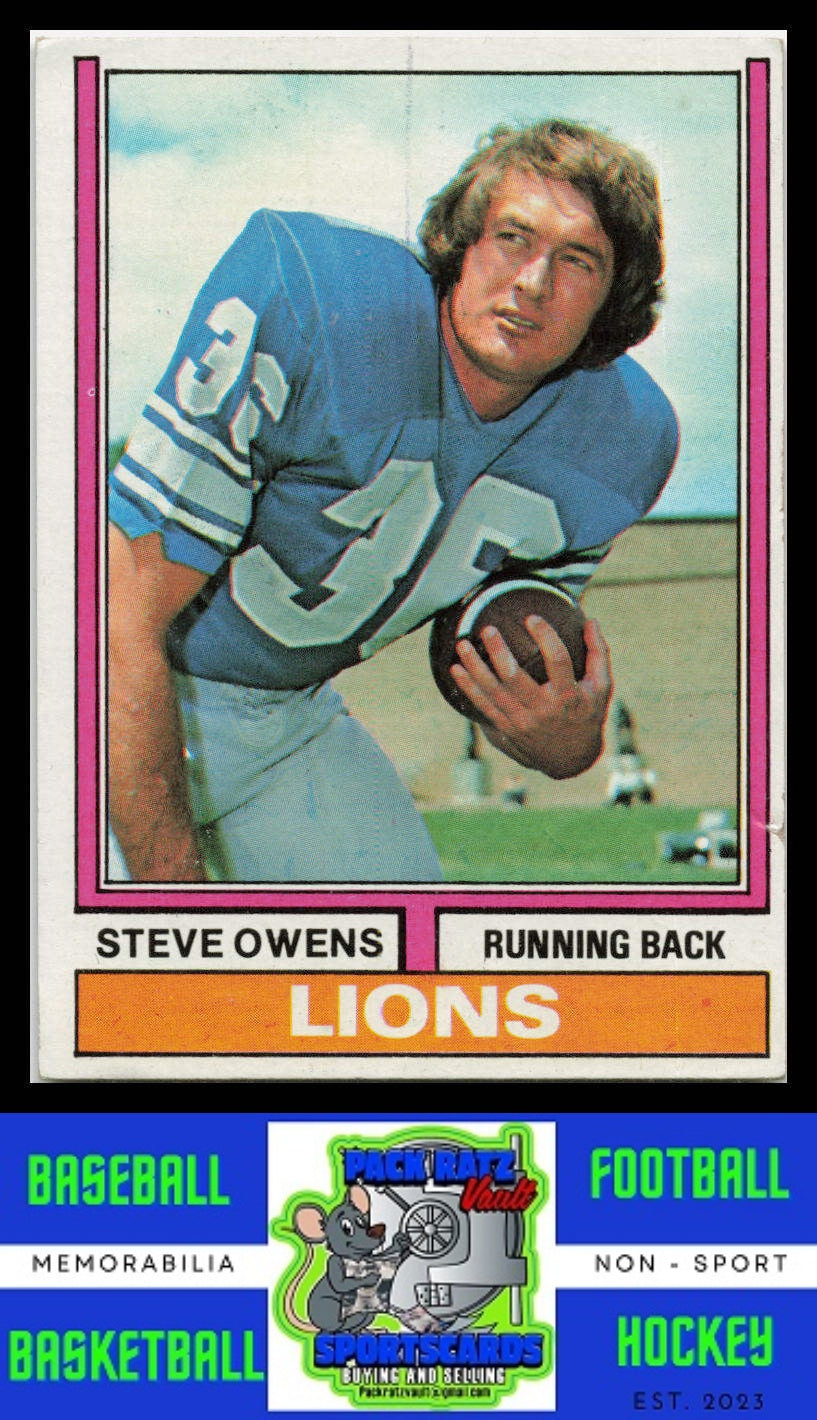 1974 Topps #52 Steve Owens VG+