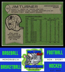 1978 Topps #12 Jim Turner VG+