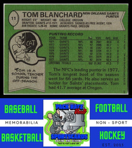 1978 Topps #11 Tom Blanchard VG+