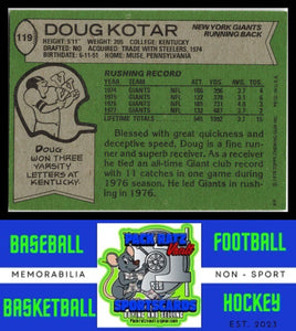 1978 Topps #119 Doug Kotar VG+