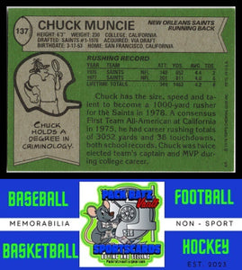 1978 Topps #137 Chuck Muncie VG+