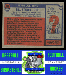 1976 Topps #233 Bill Stanfill VG+