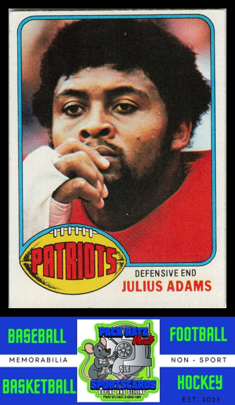 1976 Topps #348 Julius Adams VG+