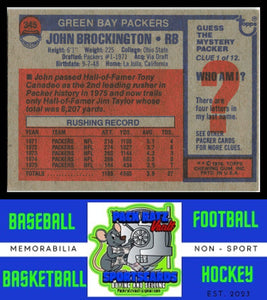 1976 Topps #345 John Brockington VG+