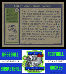 1972 Topps #23 Len St. Jean VG+