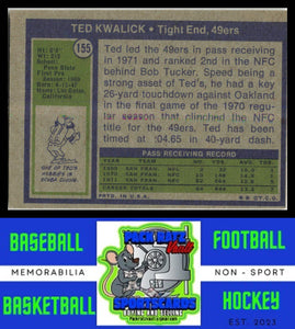 1972 Topps #155 Ted Kwalick VG+