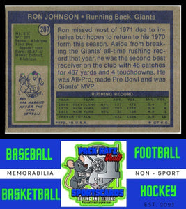 1972 Topps #207 Ron Johnson VG+