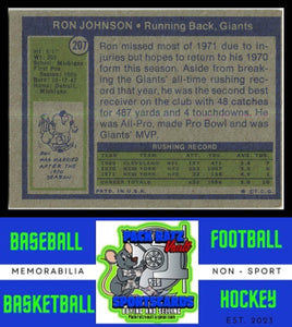 1972 Topps #207 Ron Johnson VG+