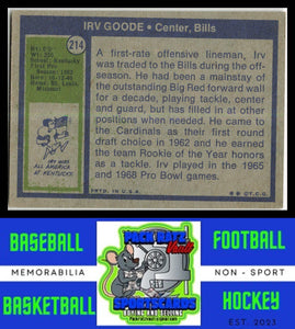 1972 Topps #214 Irv Goode VG+