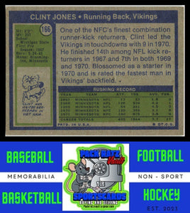 1972 Topps #166 Clint Jones VG+