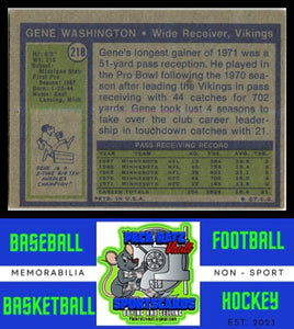 1972 Topps #218 Gene Washington VG+