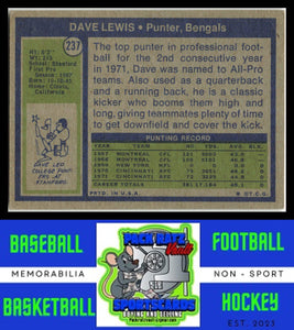 1972 Topps #237 Dave Lewis VG+