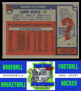 1976 Topps #172 Larry Seiple VG+