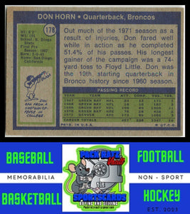 1972 Topps #178 Don Horn VG+