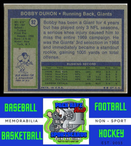 1972 Topps #92 Bobby Duhon VG+