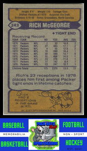 1979 Topps #243 Rich McGeorge Cream Colored Back VG+