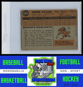 1960 Topps #360 Herb Score VG+