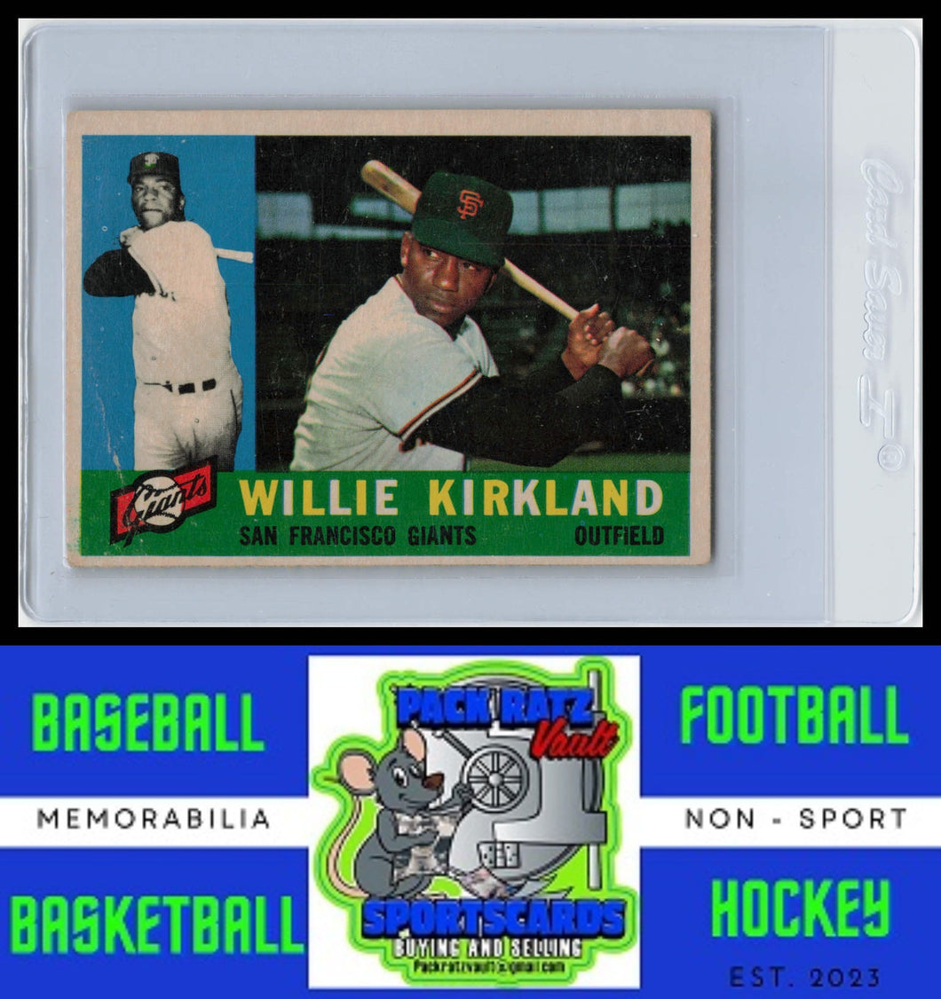 1960 Topps #172 Willie Kirkland VG / Crease lower left