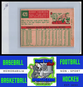 1959 Topps #429 Bobby Thomson VG+