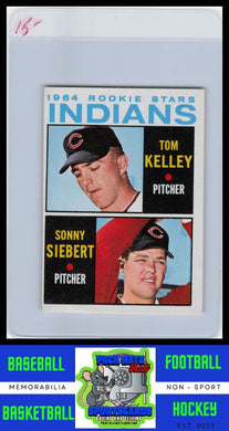 1964 Topps #552 1964 Indians Rookie Stars - Tom Kelley / Sonny Siebert RC,RS VG+