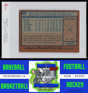 1978 Topps #122 Dennis Eckersley VG+