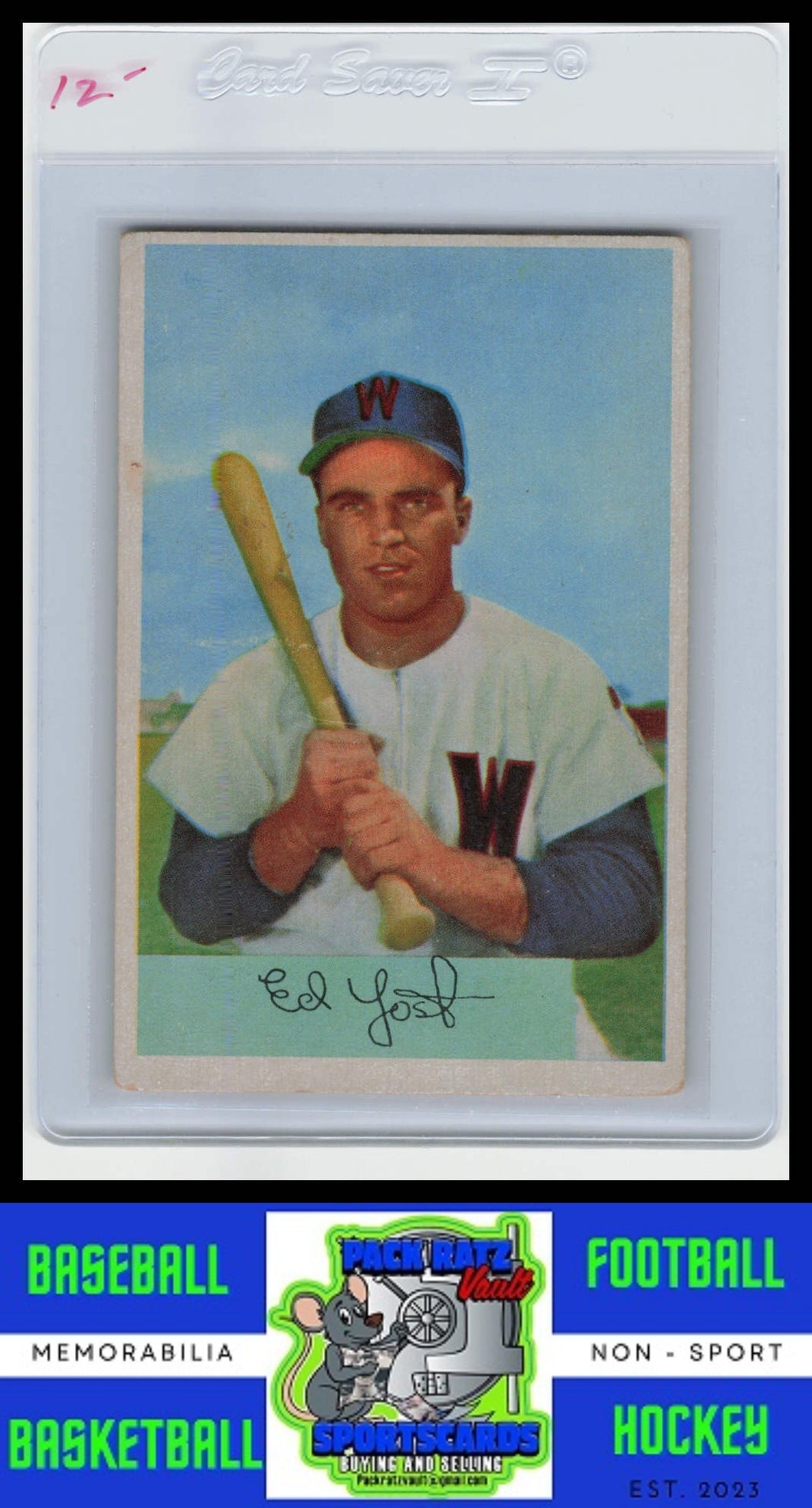 1954 Bowman #72 Eddie Yost VG+