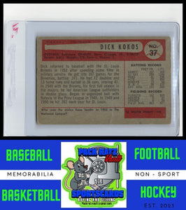 1954 Bowman #37 Dick Kokos VG+