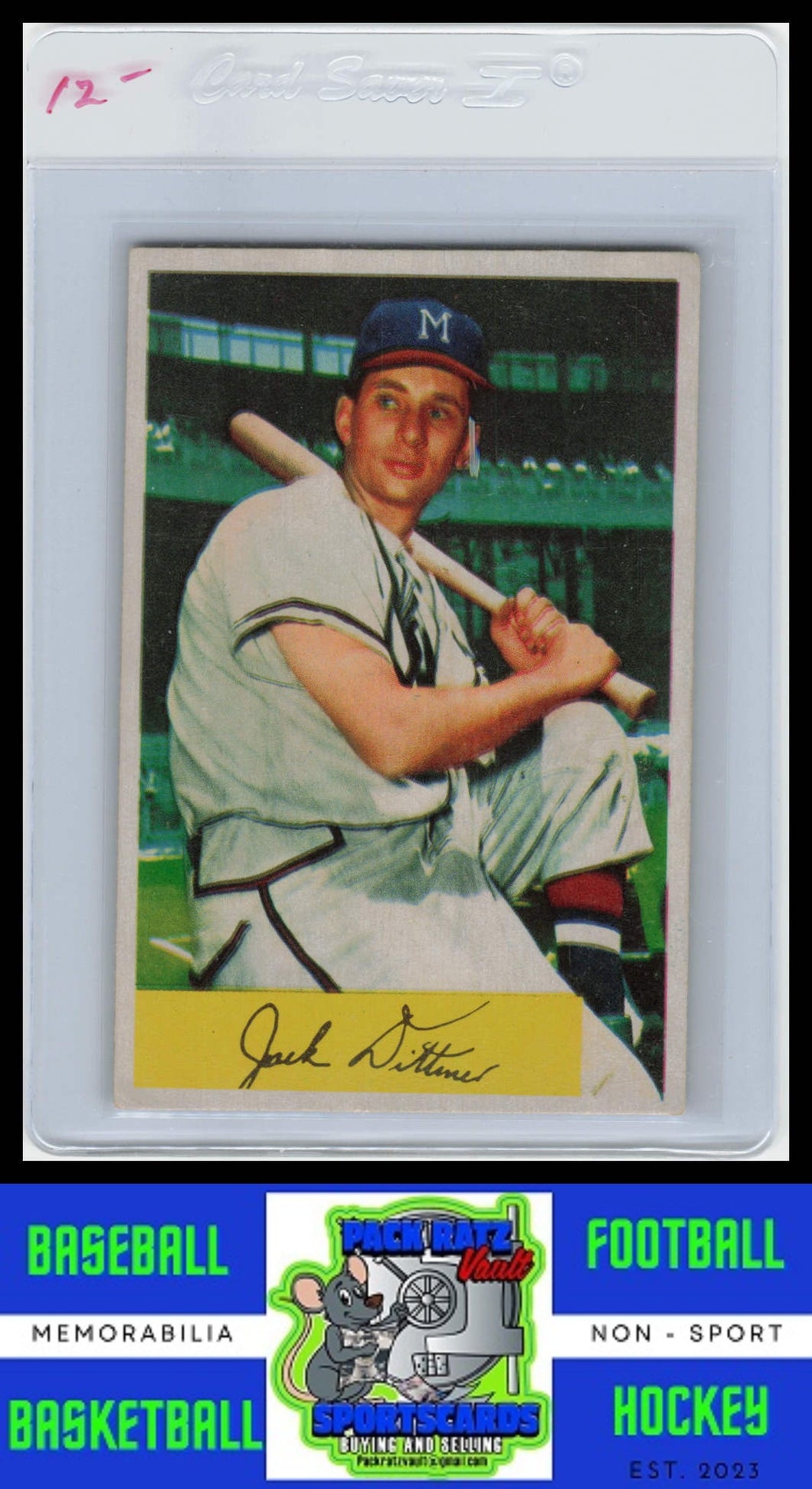 1954 Bowman #48 Jack Dittmer VG+