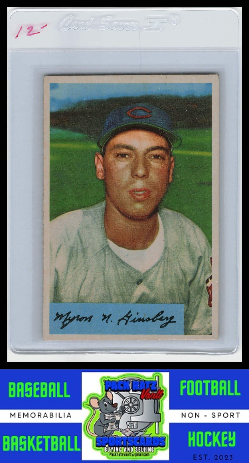 1954 Bowman #52 Myron Ginsberg VG+