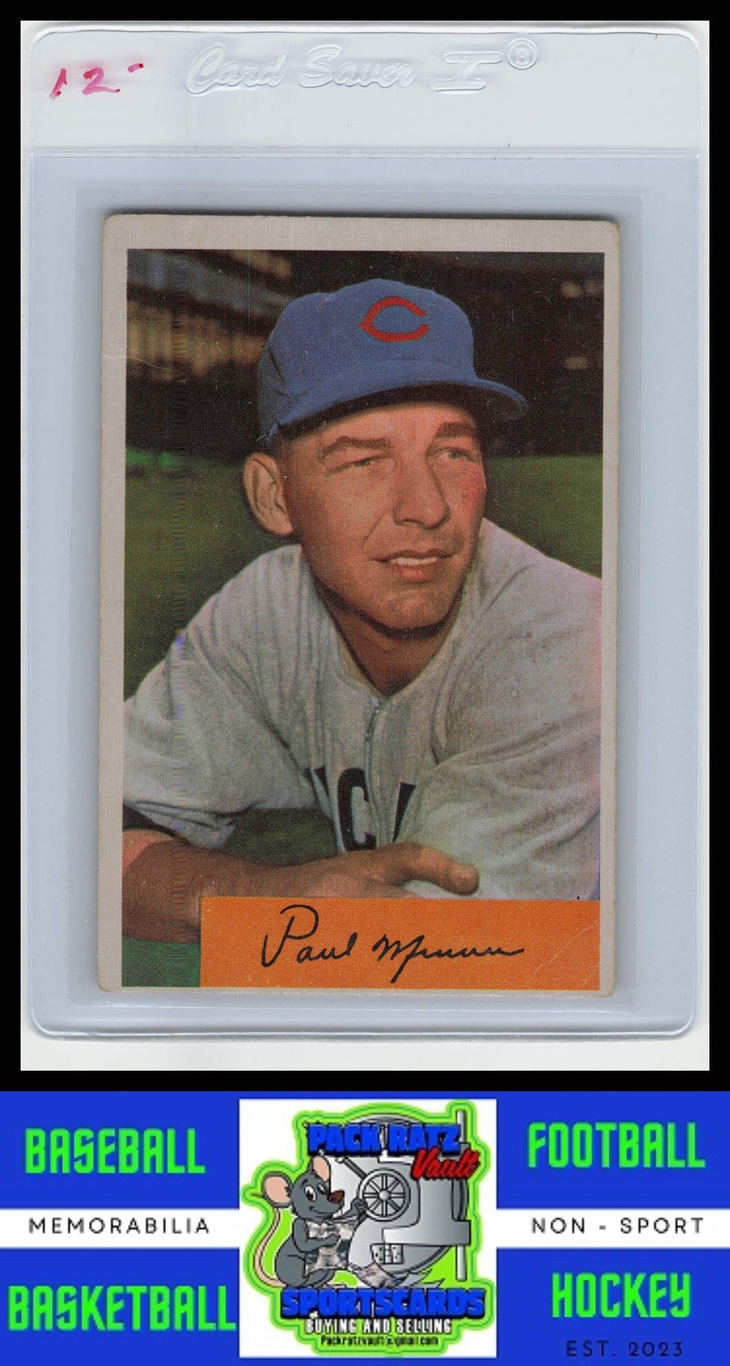 1954 Bowman #13 Paul Minner VG+