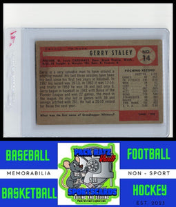 1954 Bowman #14 Jerry Staley VG+