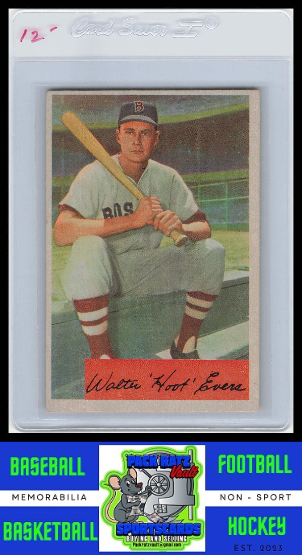 1954 Bowman #18 Hoot Evers VG+