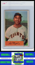 Load image into Gallery viewer, 1954 Bowman #105a Sal Maglie Trivia answer is 8 (Red Sox HRs in 1952) VG+