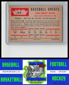 1960 Fleer Baseball Greats #48 Hack Wilson VG+