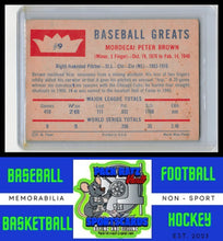 Load image into Gallery viewer, 1960 Fleer Baseball Greats #9 Mordecai Brown VG+