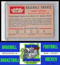 Load image into Gallery viewer, 1960 Fleer Baseball Greats #15 Clark Griffith VG+