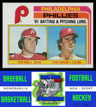 Load image into Gallery viewer, 1982 Topps #636 Phillies Leaders / Checklist (Pete Rose / Steve Carlton) TL, CL NM/M