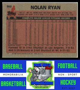 1983 Topps #360 Nolan Ryan NM/M