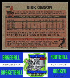 1983 Topps #430 Kirk Gibson NM/M