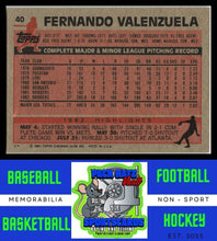 Load image into Gallery viewer, 1983 Topps #40 Fernando Valenzuela NM/M