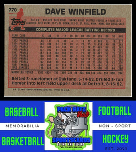 1983 Topps #770 Dave Winfield NM/M