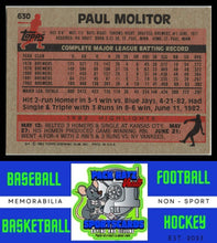 Load image into Gallery viewer, 1983 Topps #630 Paul Molitor NM/M