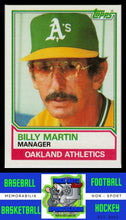 Load image into Gallery viewer, 1983 Topps #156 Billy Martin NM/M