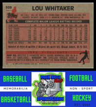 Load image into Gallery viewer, 1983 Topps #509 Lou Whitaker NM/M