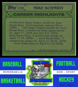 1982 Topps #339 Mike Schmidt NM/M